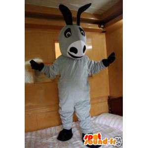 Donkey maskot grå og klassisk svart - Et dyr kostyme esel - MASFR00299 - husdyr