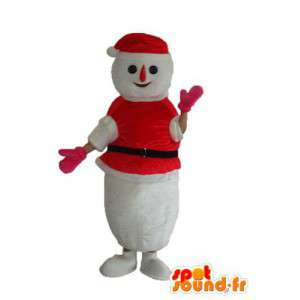 Costume representerer en snømann snø genser og rød lue - MASFR003892 - Man Maskoter