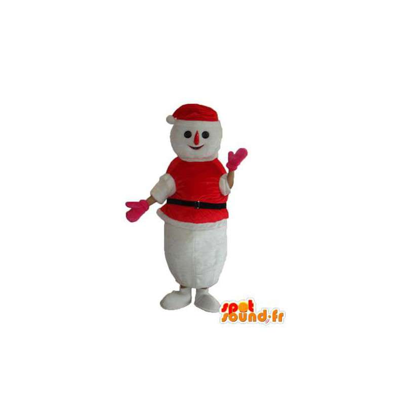 Costume representerer en snømann snø genser og rød lue - Mascots Man - MASFR003892 - SpotSound.fr