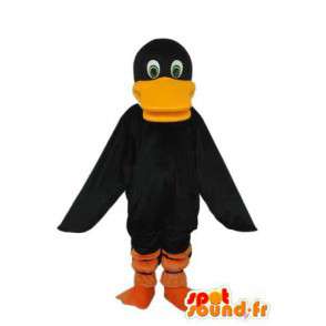 Traje preto Pato Chough - customizável - MASFR003896 - patos mascote