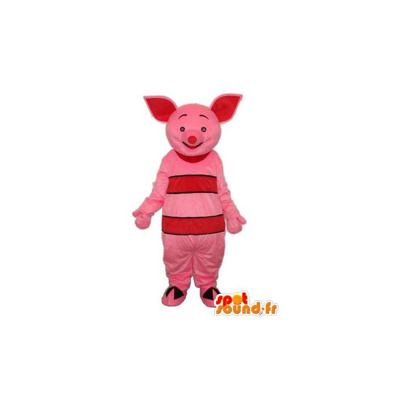 Lyserød grisekostume med lyserøde ører - Spotsound maskot