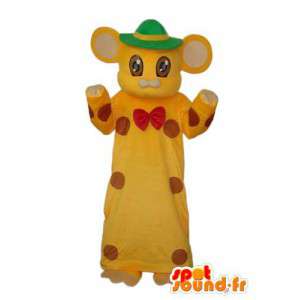 Cat suit in a yellow dress - Cat costume dress - MASFR003904 - Cat mascots