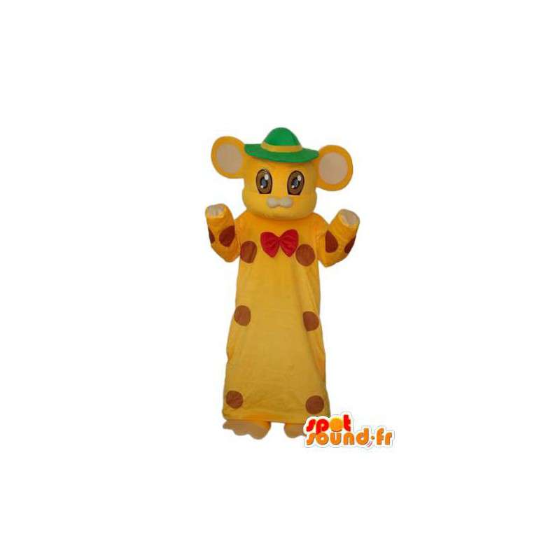 Cat suit in a yellow dress - Cat costume dress - MASFR003904 - Cat mascots