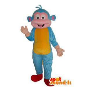 Mascot wat neerkomt op een veelkleurige aap - MASFR003908 - Monkey Mascottes