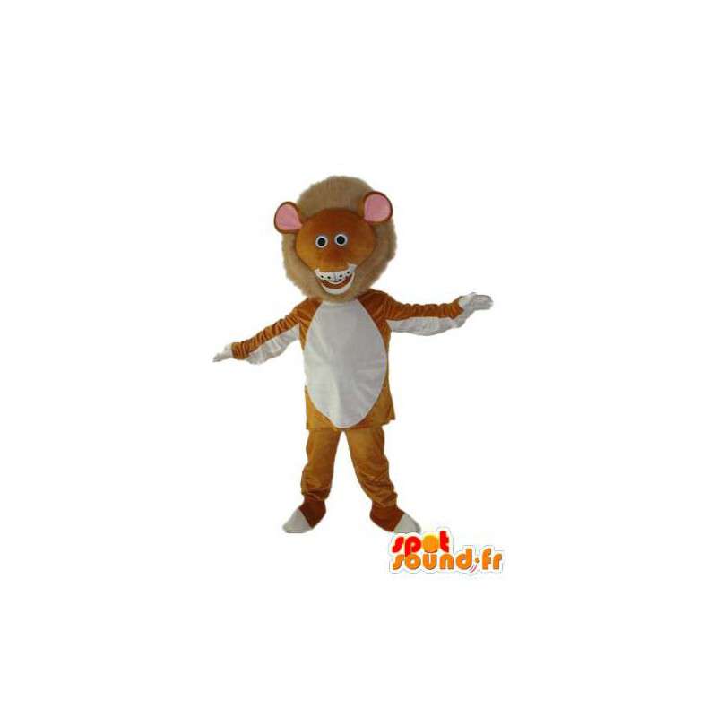 Small brown lion mascot white - Lion disguise  - MASFR003917 - Lion mascots