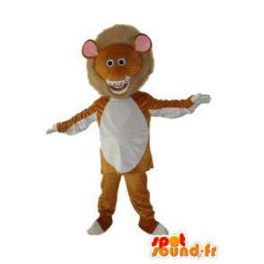 Mascot lille hvid brun løve - løve kostume - Spotsound maskot