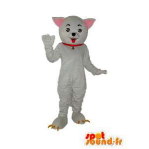 Mascotte de petit chien blanc – Déguisement de petit chien  - MASFR003919 - Mascottes de chien