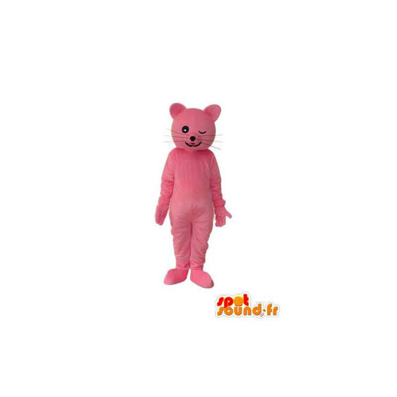 Pink cat maskot - Pink kat plys kostume - Spotsound maskot