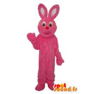 Rosa mascote coelho - recheado traje do coelho - MASFR003921 - coelhos mascote
