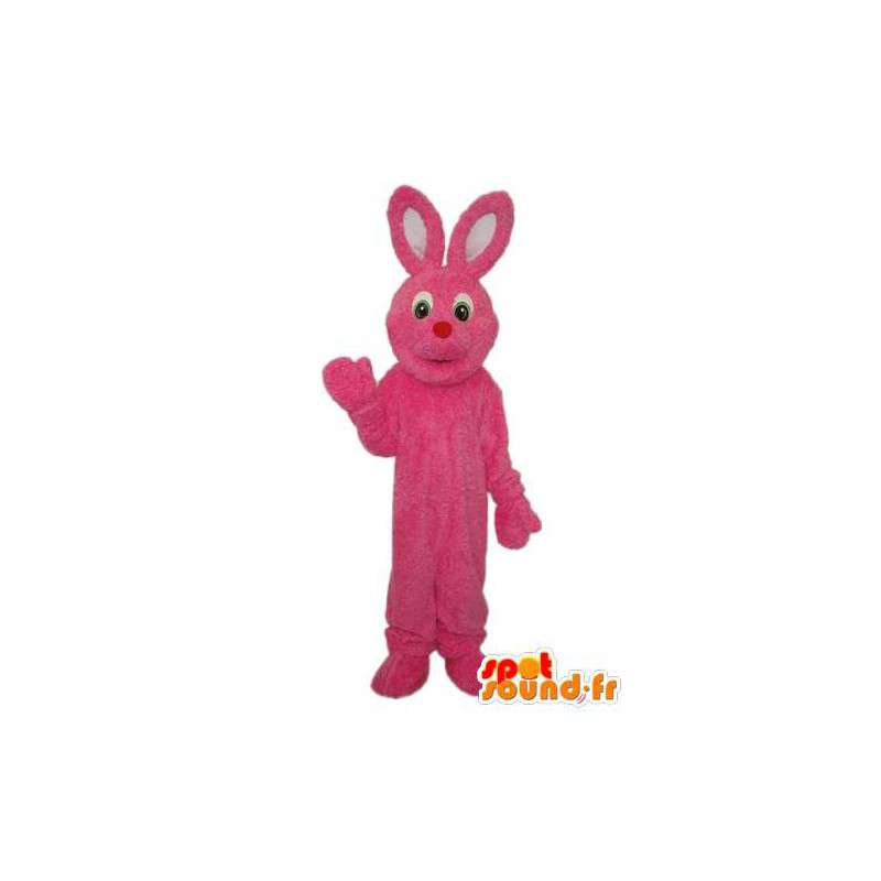 Pink bunny mascot - Plush bunny costume - MASFR003921 - Rabbit mascot