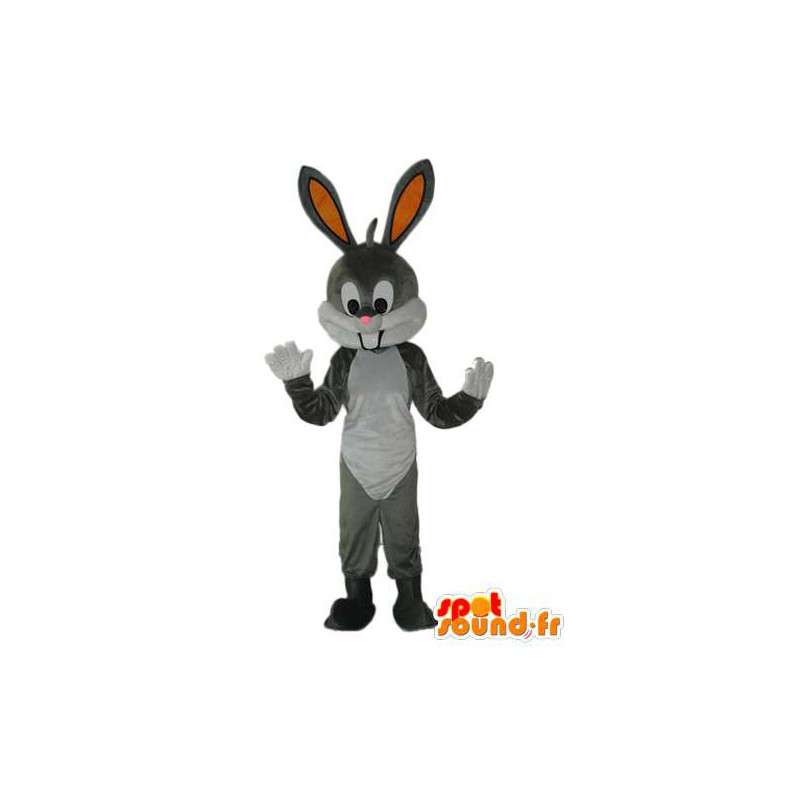 Mascot grauen und weißen Kaninchen - Kaninchen Plüsch-Kostüm - MASFR003922 - Hase Maskottchen