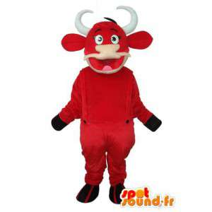 Mascotte de vache rouge en peluche – déguisement de vache  - MASFR003929 - Mascottes Vache