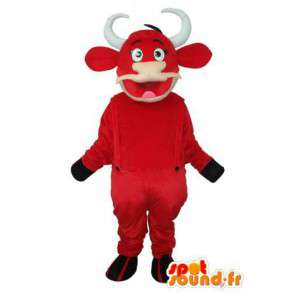 Mascotte de vache rouge en peluche – déguisement de vache  - MASFR003929 - Mascottes Vache