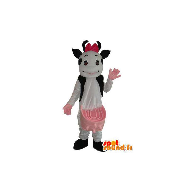 Maskota kráva černá bílá mléko - mléko kravské kostým - MASFR003930 - kráva Maskoti