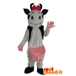 Mascot cow white black - costume cow - MASFR003930 - Mascot cow