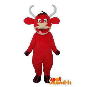 Mascot carne em pelúcia vermelha - traje red bull - MASFR003933 - Mascotes vaca