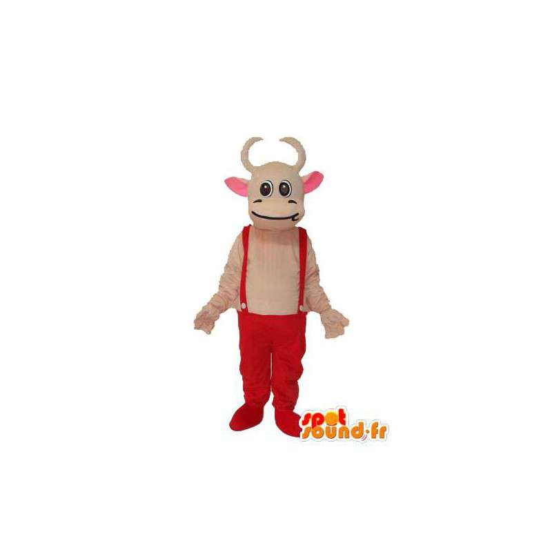 Mascotte bœuf marron clair – costume de déguisement bœuf - MASFR003935 - Mascottes Vache