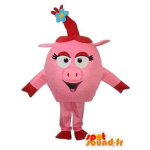 Mascotte de cochon rose en peluche – Déguisement cochon peluche - MASFR003939 - Mascottes Cochon