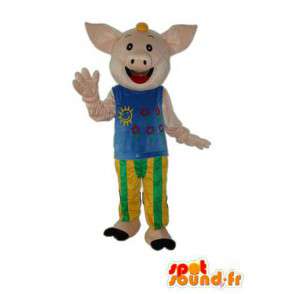 Plys beige gris maskot - plys gris kostume - Spotsound maskot