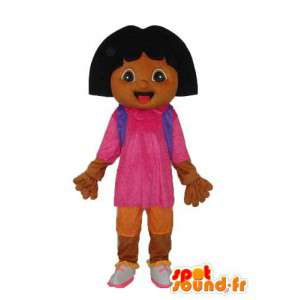 Mascot ragazza peluche marrone - Mascot carattere - MASFR003949 - Ragazze e ragazzi di mascotte