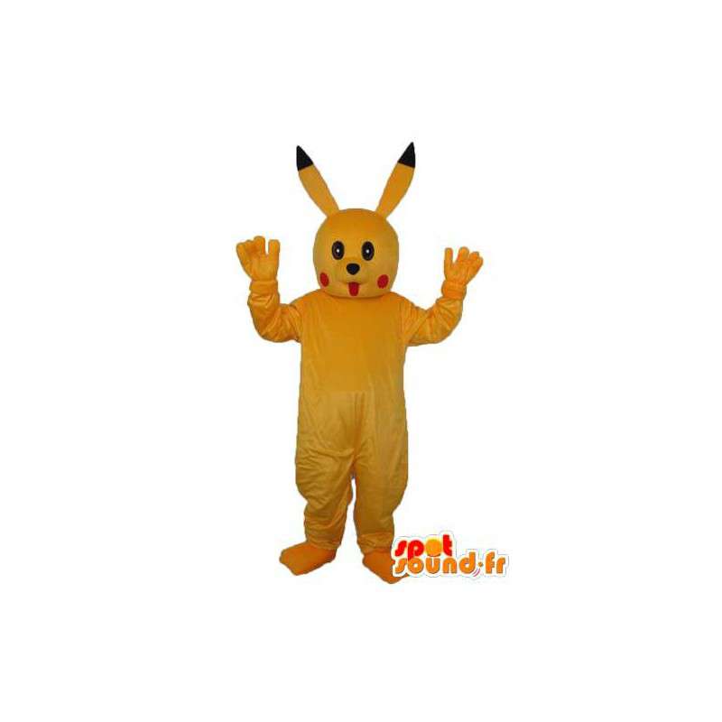 Mascot plush rabbit - yellow rabbit costume - MASFR003951 - Rabbit mascot