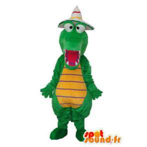 Crocodile mascot plush green yellow - Crocodile costume  - MASFR003953 - Mascot of crocodiles