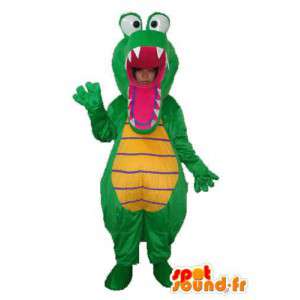 Groene krokodil mascotte pluche geel - krokodilkostuum  - MASFR003954 - Mascot krokodillen