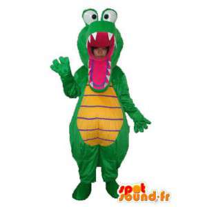Zelený krokodýl maskot plyšoví žlutá - Crocodile Costume  - MASFR003954 - maskot krokodýli