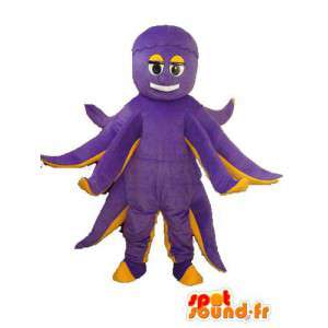 Mascot plush purple yellow octopus - Octopus costume - MASFR003955 - Mascots of the ocean