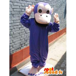 Maskotti Classic violetti apina - Monkey Jungle eläin puku - MASFR00305 - monkey Maskotteja