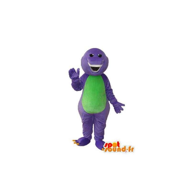 Green purple krokodýl maskot - Crocodile Costume - MASFR003960 - maskot krokodýli
