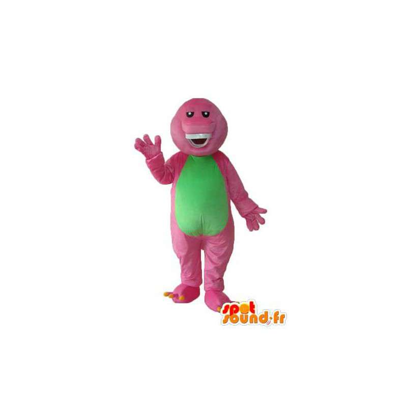 Pinkki vihreä krokotiili maskotti - vaaleanpunainen krokotiili puku - MASFR003963 - maskotti krokotiilejä