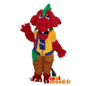Flerfarvet krokodille maskot - krokodille kostume - Spotsound