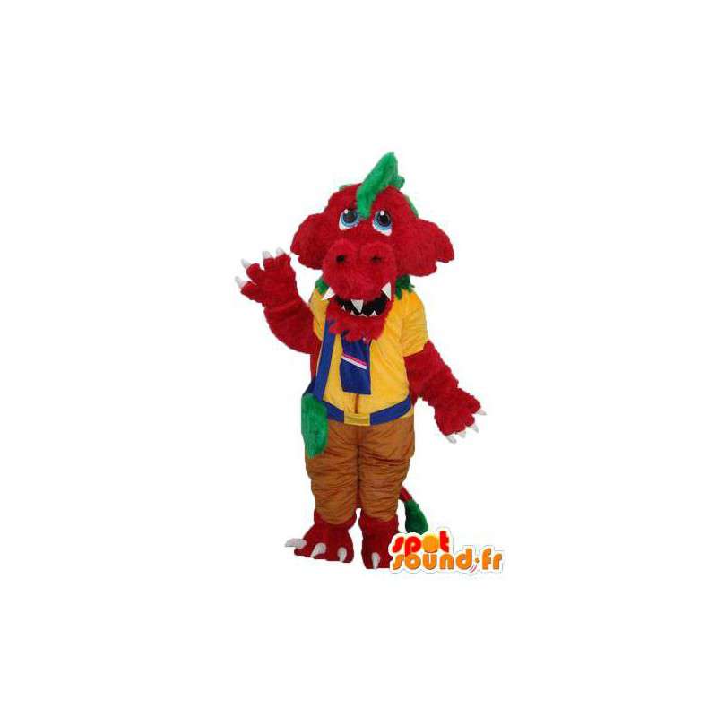 Flerfarvet krokodille maskot - krokodille kostume - Spotsound