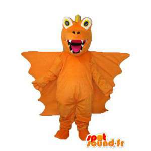 Orange drakmaskot - plyschdrakedräkt - Spotsound maskot
