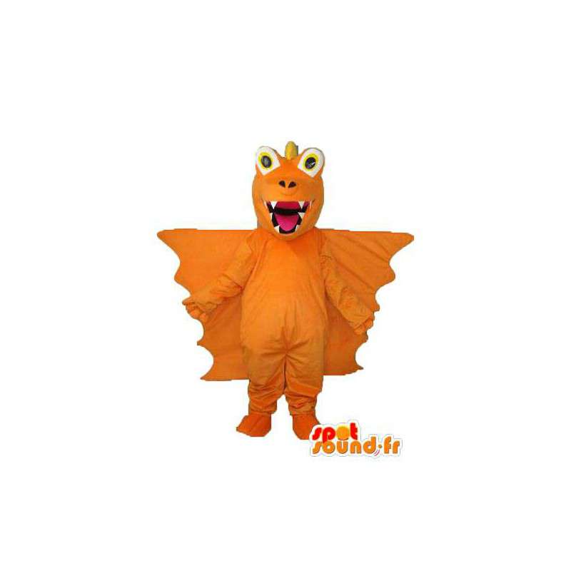 Orange drage maskot - plys dragt kostume - Spotsound maskot