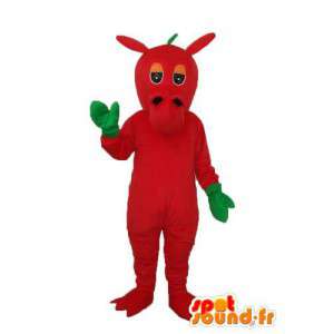 Donkey maskot i rødt plysj - esel dress - MASFR003972 - Animal Maskoter