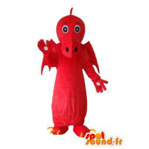 Red dragon maskot Británie - plněná drak kostým - MASFR003973 - Dragon Maskot
