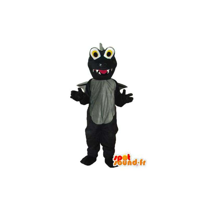 Mascot drago nero e grigio - peluche drago costume - MASFR003976 - Mascotte drago