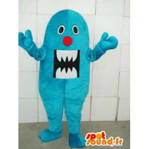 Blå plysch monster maskot - Ideal skräck eller halloween -