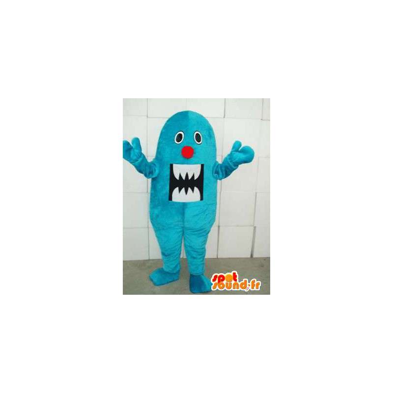 Blå plys monster maskot - Ideel rædsel eller halloween -