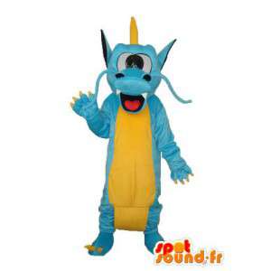 Céu Dragão mascote azul e amarelo - traje do dragão  - MASFR003979 - Dragão mascote