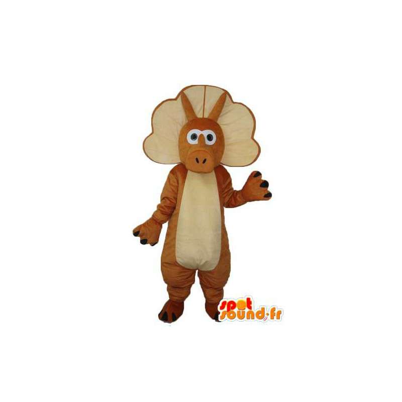 Mascot cinturino marrone puro e chiaro - Costume drago  - MASFR003981 - Mascotte drago