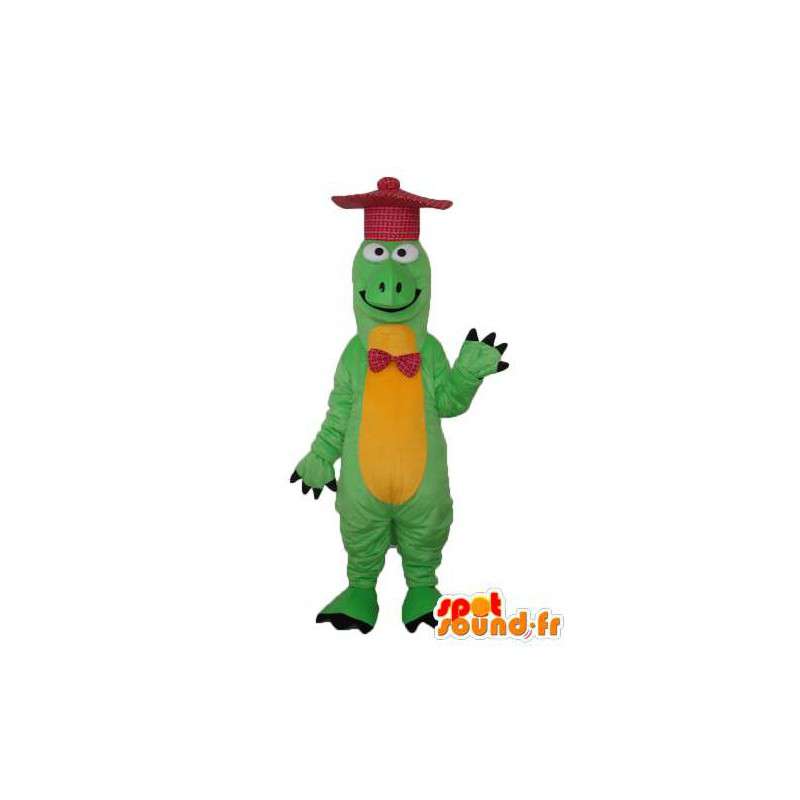 Skjule grønn og gul drage - Green Dragon Costume - MASFR003983 - dragon maskot