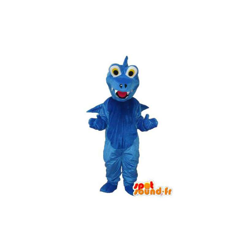 Mascotte de dragon bleu uni – costume de dragon en peluche - MASFR003987 - Mascotte de dragon