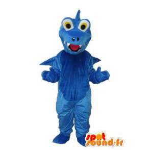 Mascottekostuum effen blauwe draak in peluche - Dragon mascotte - MASFR003987 - SpotSound.fr
