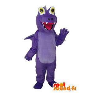 Mascottekostuum effen blauwe draak in peluche - Dragon mascotte - MASFR003988 - SpotSound.fr