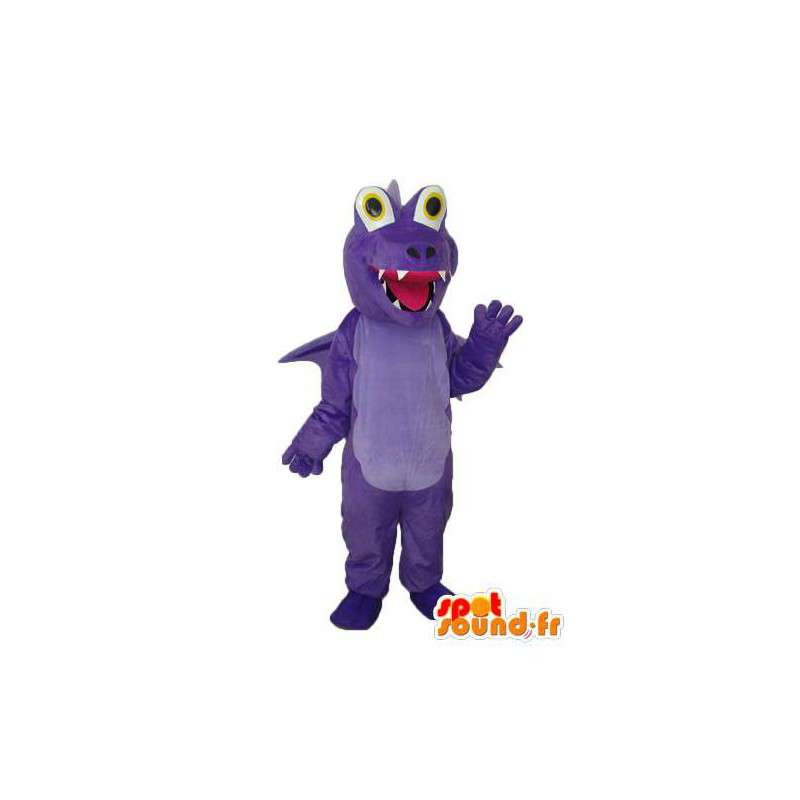 Mascottekostuum effen blauwe draak in peluche - Dragon mascotte - MASFR003988 - SpotSound.fr