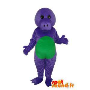 緑紫の豚のマスコット-ぬいぐるみの豚の衣装-MASFR003993-豚のマスコット