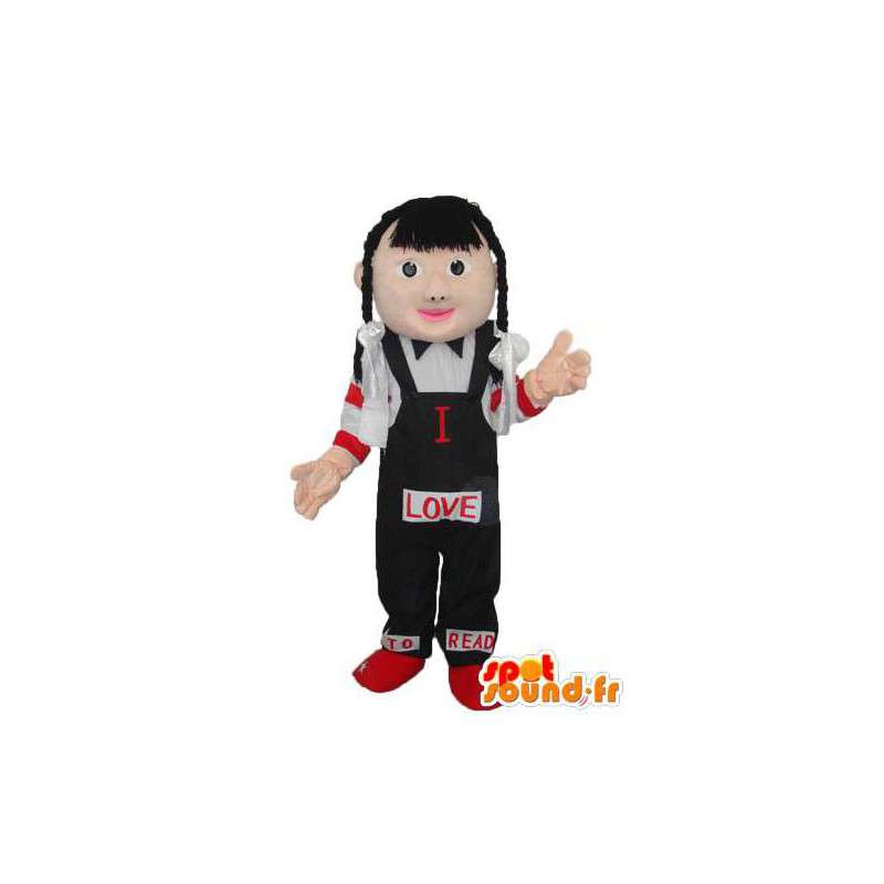Asiatisk skolepige maskot - Pigen kostume - Spotsound maskot